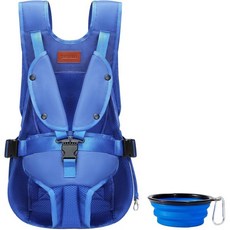 레그 아웃 도그 백팩 캐리어 조절식 프론트 이지핏 중형견용 펫 15-25Lbs (그린 L), Medium_Blue