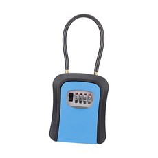 박스 키 보안 상자 4 자리 조합 케이블 샤클 내후성 휴대용 문짝 손잡이 또는 자동차, 06 Blue, 1개