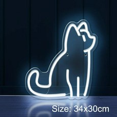 고양이 LED 네온사인 애견 펫 미용샵 간판, 1개, 유형 I