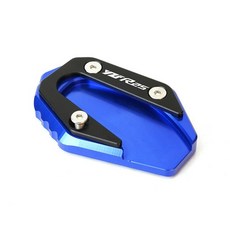 부품 바이크 오토바이 액세서리 CNC 풋 사이드 스탠드 패드 킥 확대 서포트 플레이트 야마하 호환 YZF R3 R25 YZFR3 YZFR25 2014-, 05 YZFR25 Blue