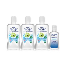 가그린 어린이용 사과향 380ml 3개 + 오리지널 100ml 구강청결제, 2세트, 1.24L