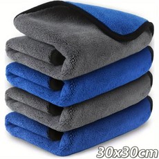 1-5pcs 화이버 세차 수건 부드러운 빠른 건조 Windows 거울 닦아 걸레 홈 더블 레이어 청소 천 400GSM, 3PCS, 30x30cm