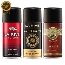 [공식수입] 라리브 남성용 퍼퓸 데오드란트 3종/4종 450ml/600ml, 맨 데오 3종(캐쉬+카바나+레드라인)