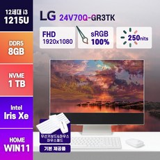 LG전자 2022년형 일체형 PC 24V70Q-GR3TK 인텔 i3-1215U, 8GB/SSD1TB/윈도우11홈