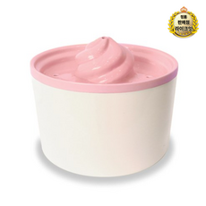 링펫 반려동물 아이스크림 도자기 정수기 1.5L, PINK, 3세트
