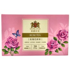 DONG JYUE 東爵好茶 玫瑰花妍茶, 1.8g, 20茶包, 無咖啡因, 20包, 1盒