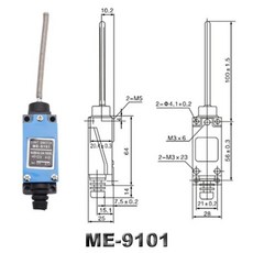 방수 CNC 순간 리미트 스위치 ME 8108 8111 8122 9101 로터리 롤러 레버 밀폐형 산업용 기계 5A 220V, 05 ME - 9101