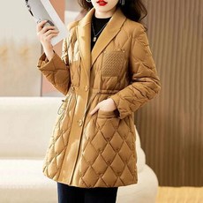 패딩코트 파카 자켓 모직 코튼 캐주얼 따뜻한 미드 롱 패딩 코트 아웃웨어 여성용 신제품