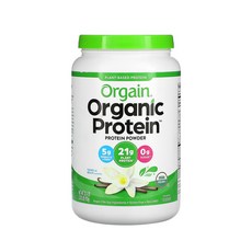 Orgain 올게인 오가닉 프로틴 파우더 바닐라빈 비건 Organic Protein Powder Vanilla Bean Vegan 920g, 1개