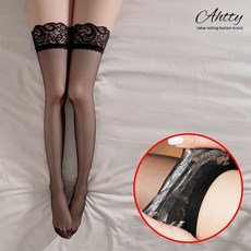 아띠Ahtty 흘러내림방지 실리콘 레이스 20D 허벅지 밴드 스타킹 4color