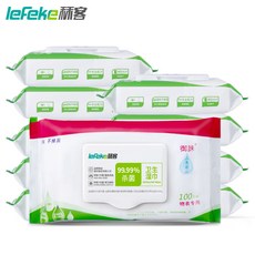 秝 고객 lefece 소독 티슈 일회용 청결 소독 티슈 추출 식 가정용 휴대용 티슈 100, 1개