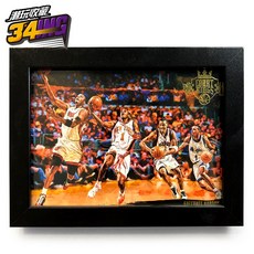 34ING NBA 스타플레이어 카드 가림판 액자를 끼다 진열 장식품 기프트, 페니 하더웨이 생애 가림판 블랙 액자