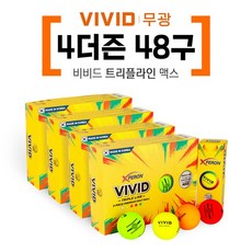 듀라핏 엑스페론 비비드 트리플라인 맥스 2피스 골프공 4더즌 48구, 2피스 옐로우 4다즌 - 엑스페론