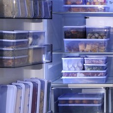 [국내생산] 데일리블룸 냉동 밀폐용기 냉장고 정리 보관 모듈러 전자렌지 반찬통 냉동밥 소분 용기, 옐로우, 딥 3호(3400ml), 단품, 1개