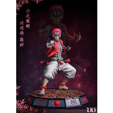 귀멸의칼날 상현3 아카자 파괴살 1/6 수지 피규어 27cm, 레드