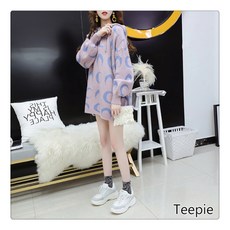 티피 출산 복 가을과 겨울 후드 임산부 스웨터 패션 느슨하게 상의