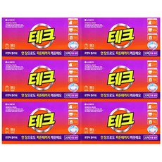 테크 간편 시트세제 일반드럼 겸용 로맨틱 플라워향, 20매, 6개