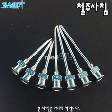 철주사침 15G~26G x 1인치(12개1타) 유리주사기호환 인도제품 동물병원 과학실험실 병원, 17G x 1인치