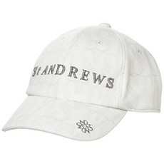 세인트앤드류스 St. Andrews Unisex 042-2287951 Cap (STA Silhouette Print Adjustable Size) / Hat Golf, Free Size, 030 white