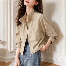 별후이 여성용 여름 얇은 자외선 차단 카고 점퍼 루즈핏 숏 자켓 후이 여성용 여름 얇은 자외선 차단 카고 점퍼 루즈핏 숏 자켓