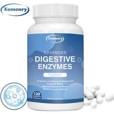 XEMENRY 소화효소 혼합물 1000mg 프리바이오틱스 블렌드 60/120 캡슐, 60정, 1개