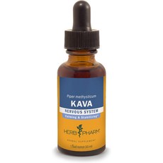 스트레스를 줄이고 휴식을 촉진하는 Herb Pharm Kava 뿌리 액체 추출물 - 1온스, 1개