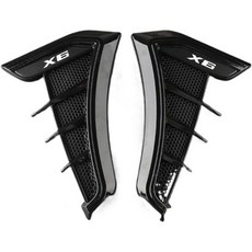 NXDJJEIK 카 사이드 벤트 공기 흡입구 그릴 스티커 커버 볼보 XC60 악세사리오컬러 카본 파이버 패턴