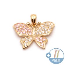 14K 팬던트 나비 큐빅 금펜던트 금펜던트