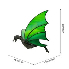 매달려 용 장식 녹색 용 창 펜던트 현실적인 용 펜던트 울타리 정원 테라스 현관