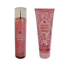 바디 스프레이 미스트 향수 로션 퍼퓸 2 NEW BATH & WORKS Tutti Frutti Candy FINE + 크림 8 온스(1온스=약30g)