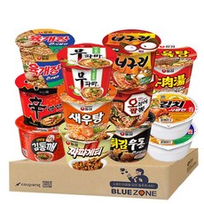 블루존 농심 큰컵라면 12종 세트(신라면+김통깨+너구리+육개장+짜파게티+무파마+오징어짬뽕+새우탕+튀김우동+우육탕+육개장사발+김치사발) 상품 이미지