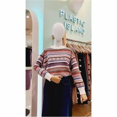 플라스틱아일랜드 W몰 에스닉 패턴 니트 PL7XD004 1