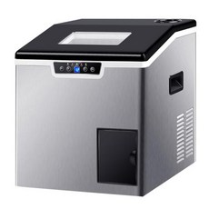 제빙기 ZB20B 자동 큐브 메이커 상업용 밀크티 샵 대형 가정 220V 40KG, 3) 은 EU