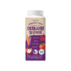비락 유기농 야채사랑당근비트 180ml x 20개, 0.18l