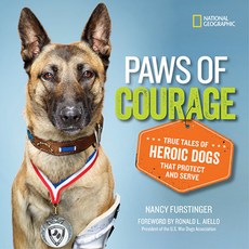 Paws of Courage: True Tales of Heroic Dogs That Protect and Serve Hardcover, National Geographic Kids, English, 9781426323775