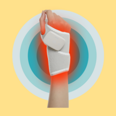 메디엔 손목보호대 손목근육강화마사지기 수근관 온열찜질 저주파 자극기, 아이보리
