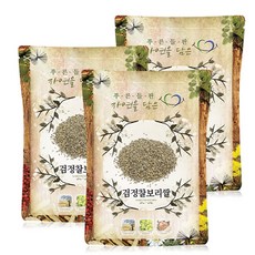 푸른들판 국내산 검정 찰보리 쌀, 3개, 1.5kg