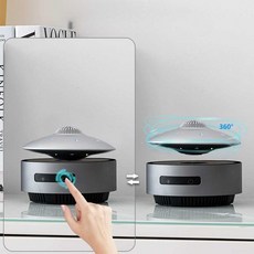 블루투스 스피커 스마트 인공지능 무선 휴대용 AI, UFO 비행 접시360도 서라운드사운드+무드등, 1개