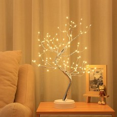 마이스누 DIY LED 책상 트리 램프 테이블 데코 36 펄 가정 침실 실내 웨딩 파티 터치 스위치 배터리 전원 또는 USB 어댑터(노르딕), Art Deco