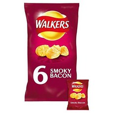 Walkers Smoky Bacon Crisps 6 x 25g 6 per pack 워커 스모키 베/8960765, 상세내용참조