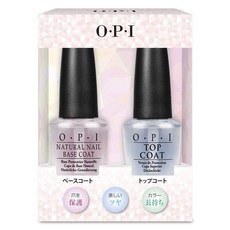 OPI 탑 코트 베이스 코트 2개 세트 자연스러운 윤기, 15ml