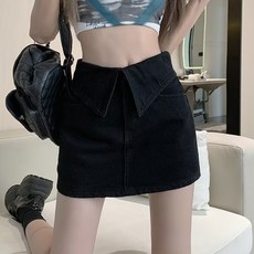 ANYOU 데님 스커트 섹시하다 여름 A라인 쇼트 스커트 여자 짧은 치마