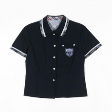 [교복아울렛] 체크라인 블랙 여자 블라우스 (강명중)