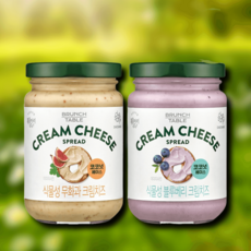 복음자리 식물성 무화과 크림치즈190g 1개+ 식물성 블루베리 크림치즈190g 1개 부드러운 달콤한