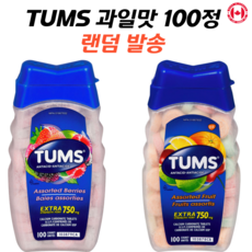 [랜덤발송] 텀스 Tums 100정 과일맛 딸기맛 랜덤 발송 임산부 제산제 츄어블, 1개