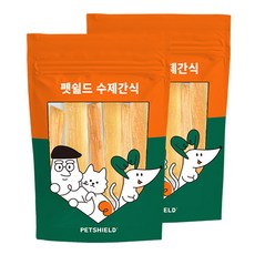 펫쉴드 강아지 수제간식 1+1, {"종류":"슬라이스 소 떡심 껌"}, 2개, 슬라이스 소 떡심 껌 - 펫쉴드