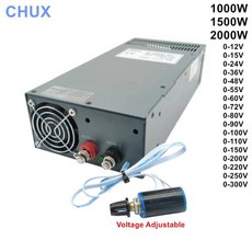 CHUX 조절식 스위칭 전원 공급 장치 SMPS 220VAC DC 12V 24V 27V 36V 48V 72V 100V 150V 110V 200V 300V 2000W 1500W 1000W