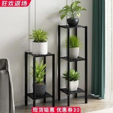 심흔다층화대 3층 발코니 선반 남죽다육화분대 거실 실내 착지 화대, 01 (더 굵게)브라운2단