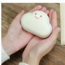 정품제품 KC인증 구름손난로 보조배터리 손난로 핫팩, 아이보리