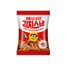 서울시스터즈 김치스낵 매운맛 인기과자 쌀과자 사무실과자, 90g, 10개